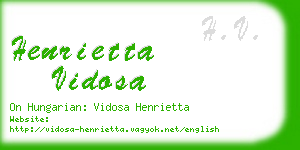 henrietta vidosa business card